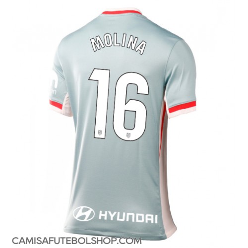 Camisa de time de futebol Atletico Madrid Nahuel Molina #16 Replicas 2º Equipamento Feminina 2024-25 Manga Curta